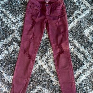 Distressed Low Waist Bottoms